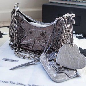 AUTH BALENCIAGA LE CAGOLE XS MINI GIANT HW SHOULDER BAG 2022 motorcycle …